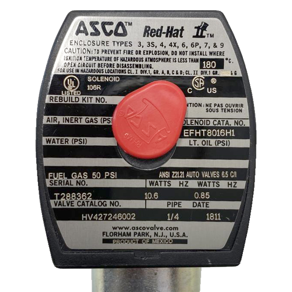 HV427246002 New ASCO Low Power Low Temperature Gas Shutoff Valve 24VDC